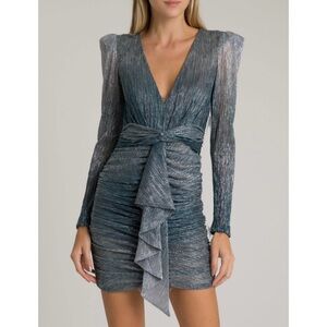 PatBo Ombre Lurex Ruched Mini Dress